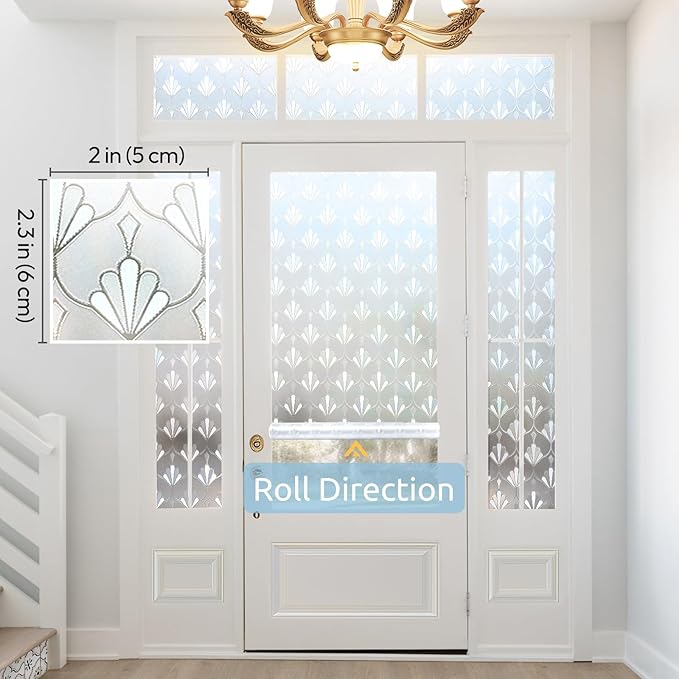 rabbitgoo Privacy Window Film Frosted Glass, 35.4" x 118.1" | Sun Blocking Non - Image 9