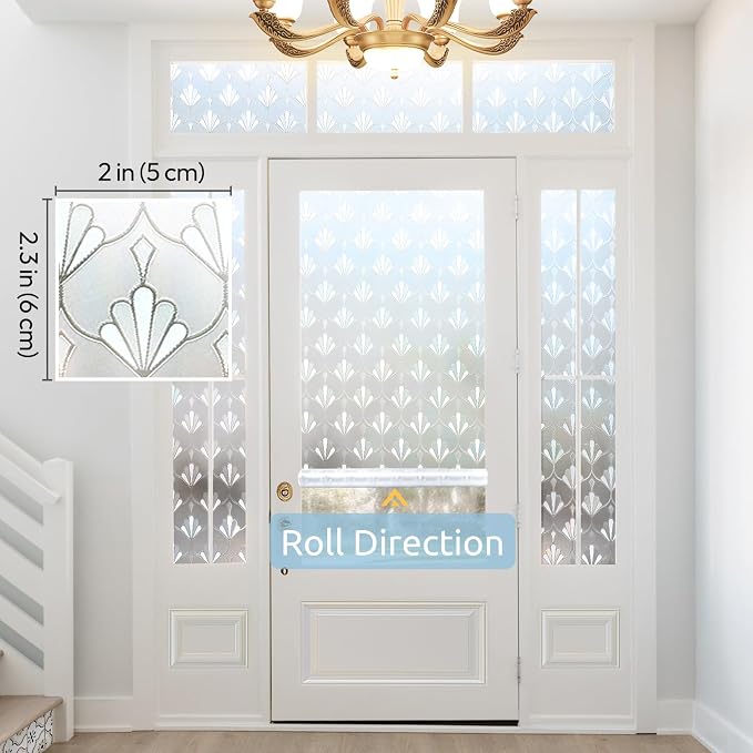 rabbitgoo Privacy Window Film Frosted Glass, 23.6" x 118.1" | Sun Blocking Non - Image 9
