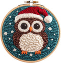 DIY Punch Needle Kits Owl Wear Christmas Hat by Unknown