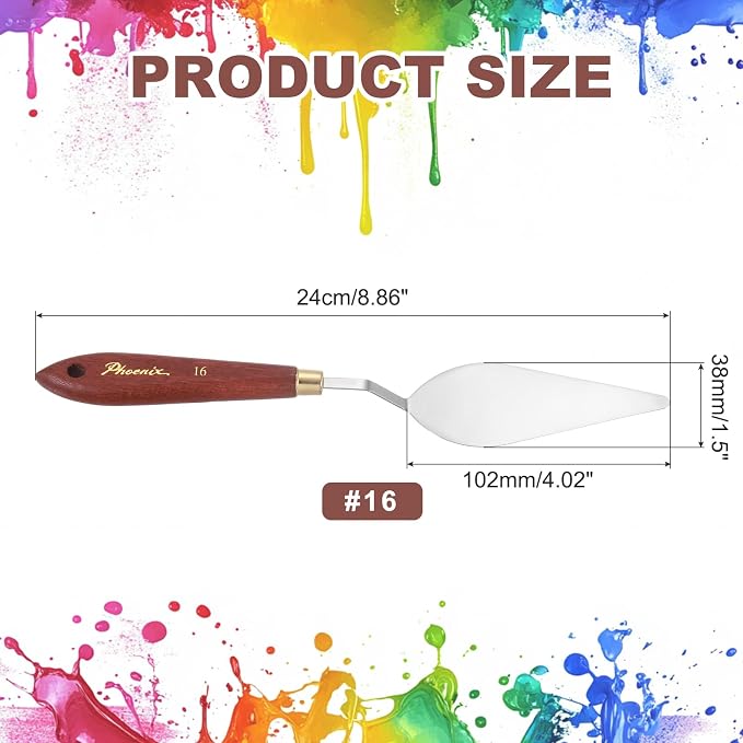 MECCANIXITY Pack of 1 Palette Knife No.16, 9.4" Long Palette Knives - Image 2