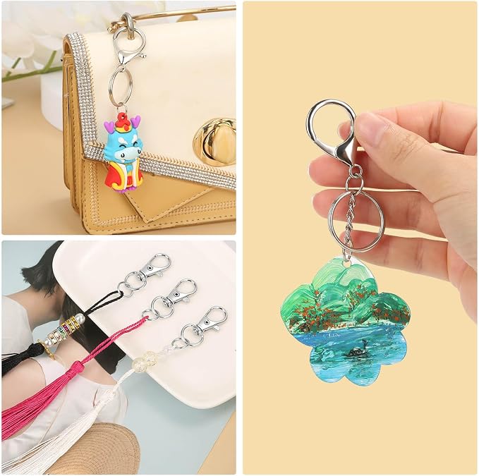 PAXCOO 300PCS Keychain Making Kit, Keychain Craft Supplies Including Key Chain - Image 7