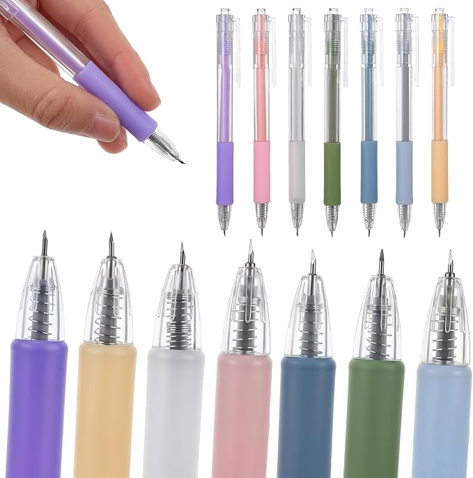 7Pcs Knife Pen Craft Cutting Tools, Retractable Utility Knife Paper Cutter by Unknown