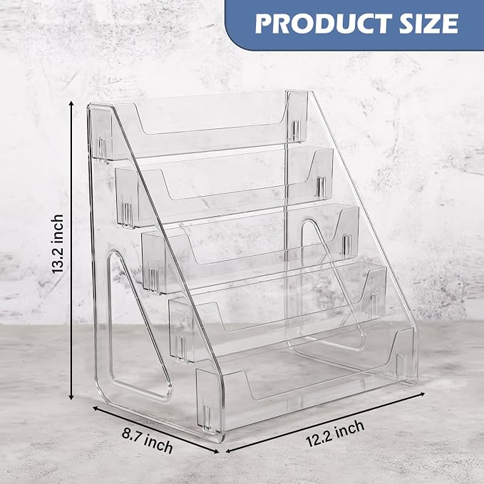 CELSOL 2 Pack Upgraded 5 Tier Acrylic Card Display Stand, Sports Cards - Image 2