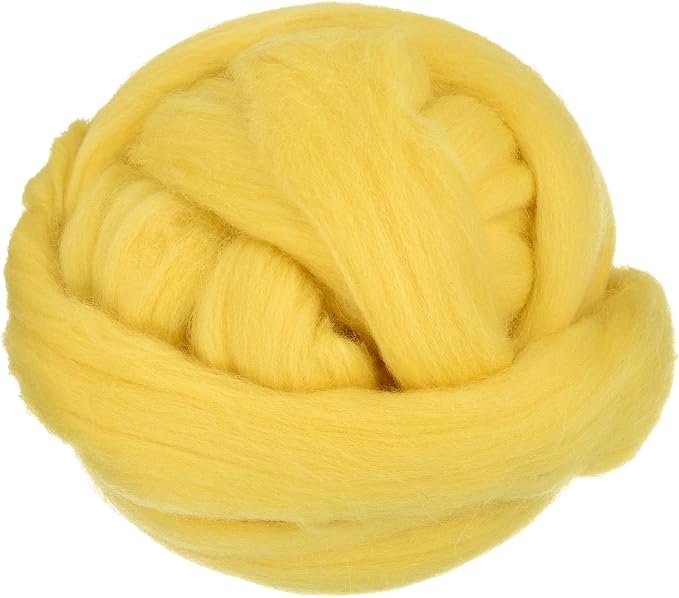 uxcell Needle Felting Wool, 3.5 Oz Nature Fibre Wool Yarn Roving by uxcell