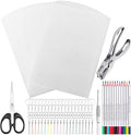 shynek Shrinky Plastic Sheets Keychain Kit, Hole Punch, Scissors by shynek