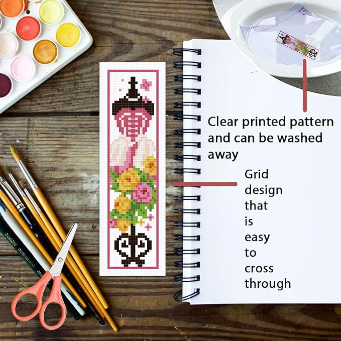 ORIGACH 6 Pcs Cross Stitch Bookmark Kit - Image 3
