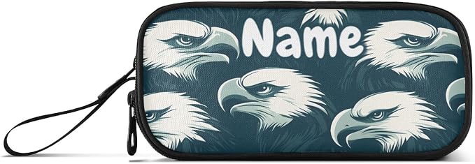 Custom Eagles Head Pencil Case Box Boys Girls Personalized Name Large Pencil - Image 6