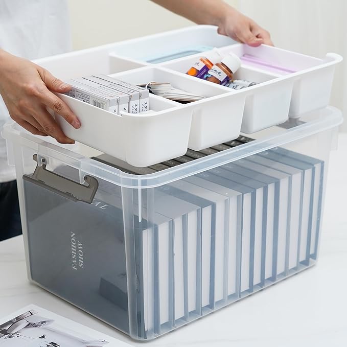 Citylife 32QT 4Packs Clear Craft Organizers and Storage Box - Image 3