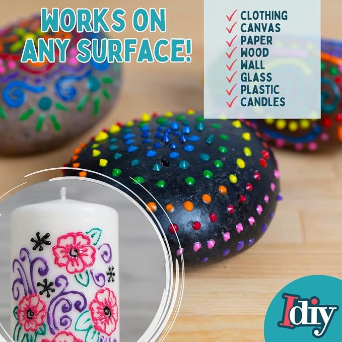 Multicolored Fabric Paint Set - Image 7