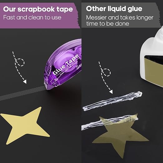 Secopad 12 Pack Scrapbook Tape, Double Sided Tape Roller - Image 5