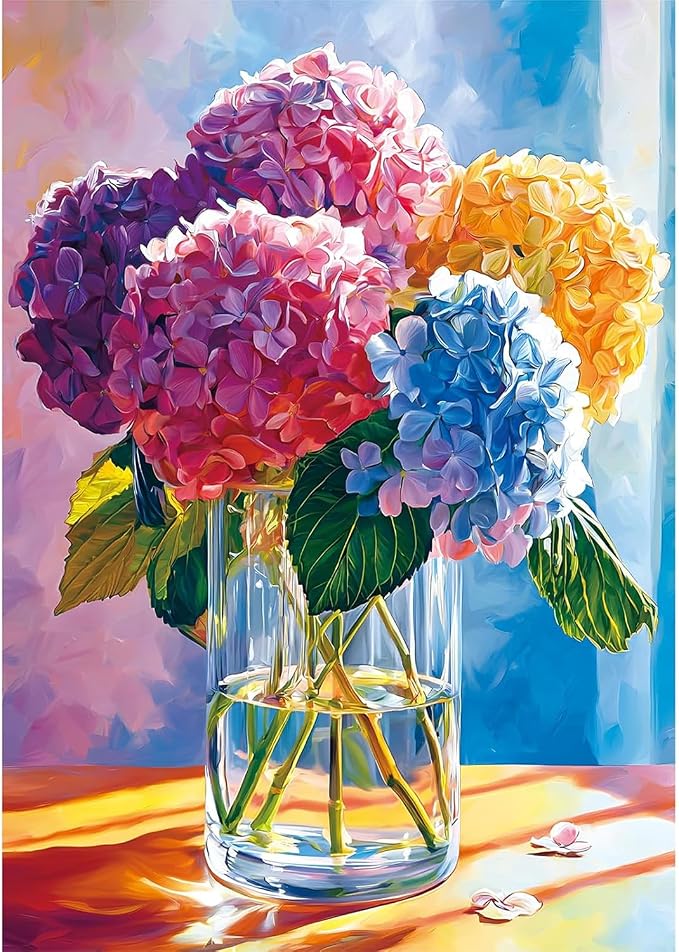 VeGuude Diamond Art Kits for Adults, Full Drill Hydrangea Flowers Diamond by VeGuude