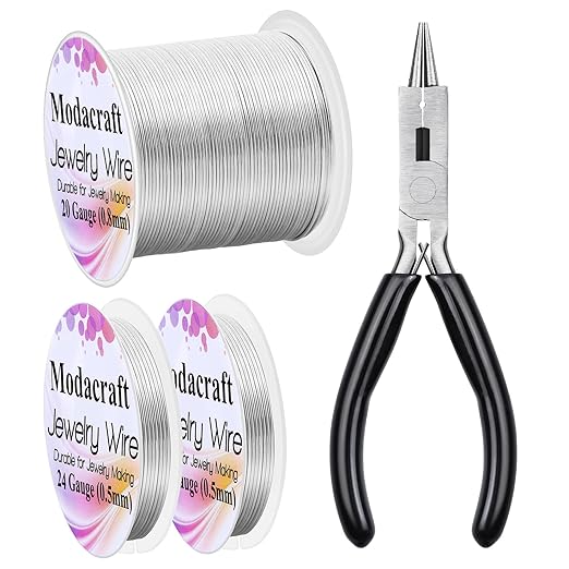 3Rolls 20/24 Gauge Silver Wire by Modacraft