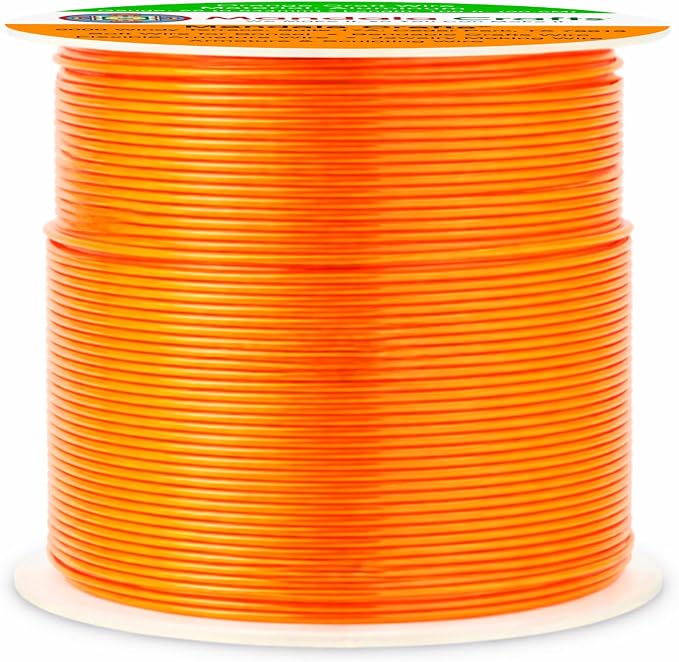 Mandala Crafts 22 Gauge Orange Anodized Aluminum Craft Wire, 100 FT | Colored - Image 2