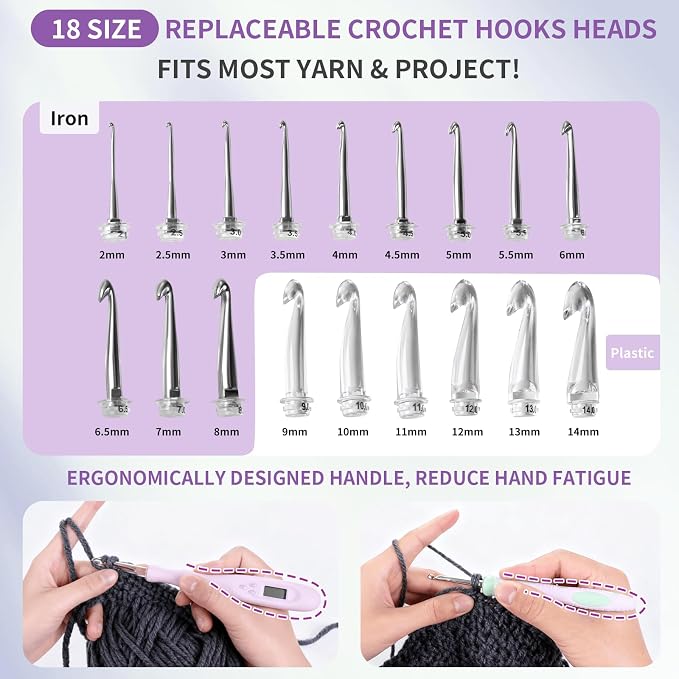 SPEENSUN Light Up Crochet Hook Set - Image 4