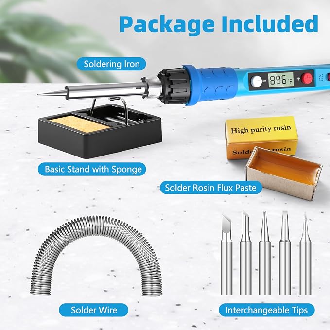 Soldering Iron Kit, 80W 110V LCD Digital Solder Iron Pen - Image 5