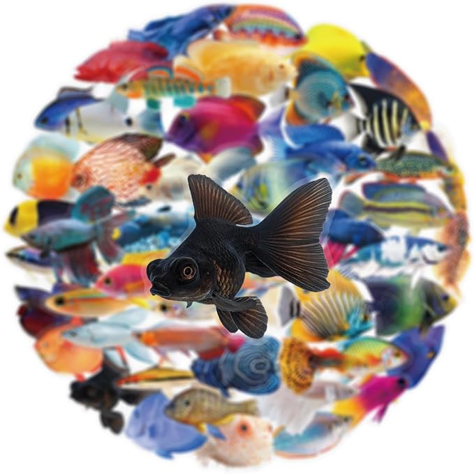 50 Pcs Clear PET Fish Aesthetic Stickers - Image 8