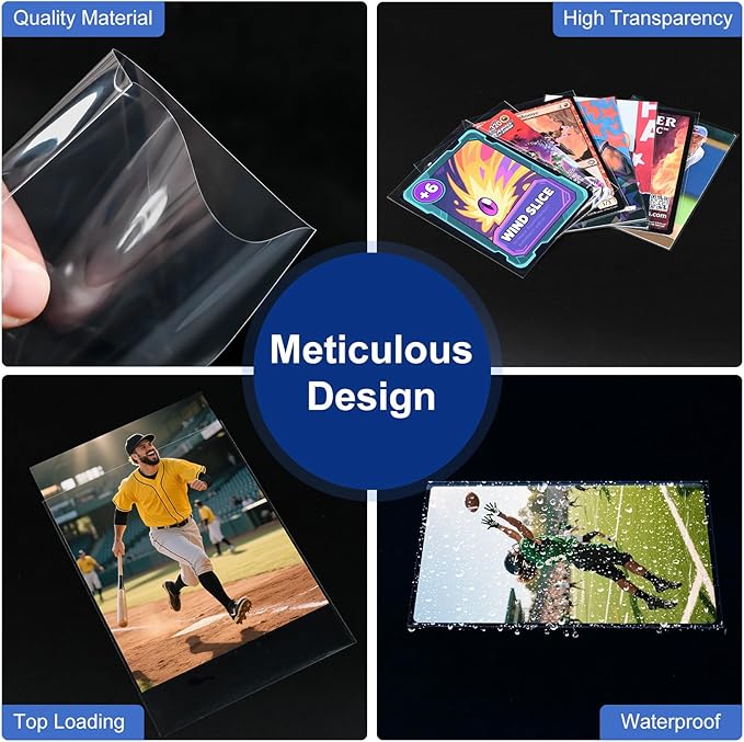 400 Pcs Soft Trading Card Sleeves, Top Loading Penny Card Sleeves - Image 5