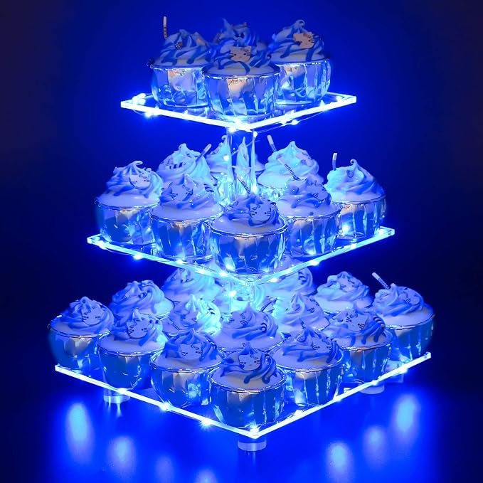 YestBuy 3 Tier Square Cupcake Stand by YestBuy