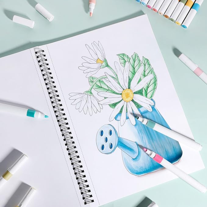 50 Sheets Marker Paper Pad, 8.3×11.7 Inch Bleedproof Art Sketch Pad, - Image 7