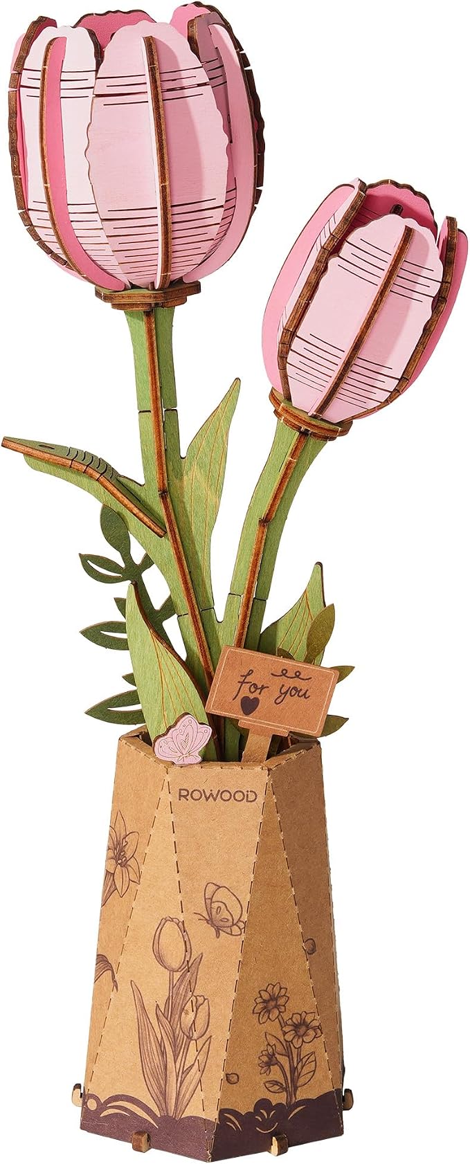 rowood Wooden Flower, 3D Puzzles by RowoodAssembleArtDecorateLife