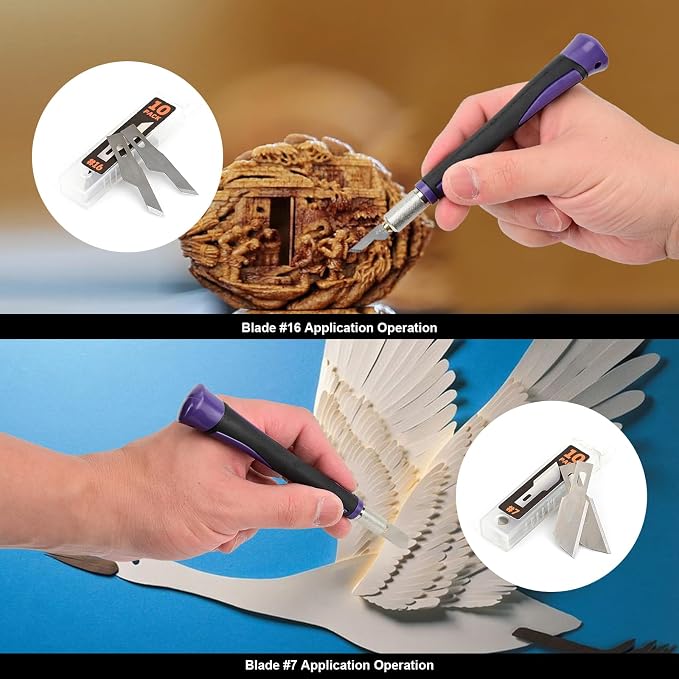EHDIS 2PCS Exacto Knife Set Utility Craft Precision Hobby Knife Kit - Image 6