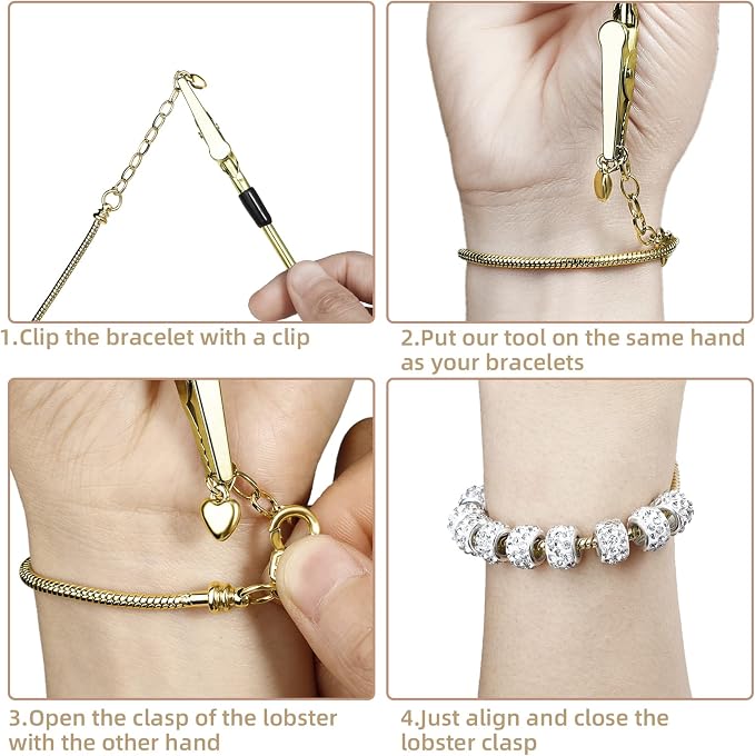 10 Pcs 7.87 Inch Snake Chain Charm Bracelet Chains - Image 3