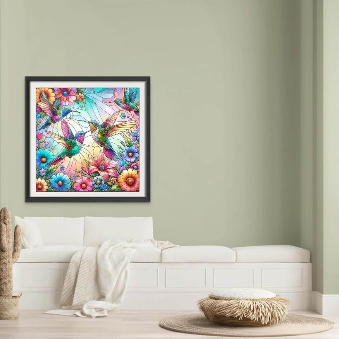 EIBEILI Diamond Art Kits for Adults-Hummingbird Diamond Painting Wall Decor | - Image 8