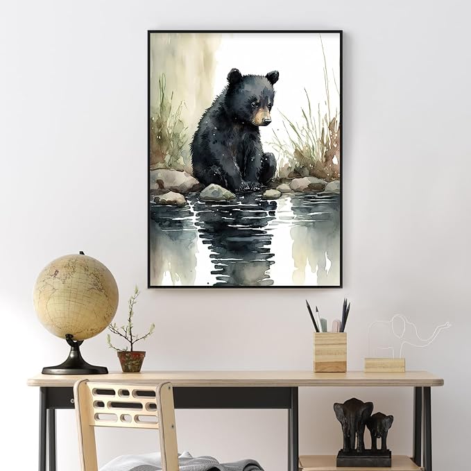 Yezavesu 12x16 Inch Bear Framed Paint by Numbers Kit - Image 2