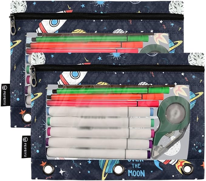 Space Rocket Planet Pencil Pouch - Image 2