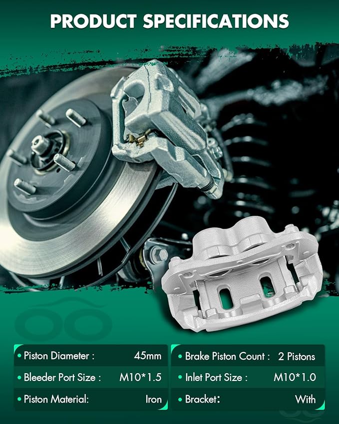 SCITOO 18B5056 18B5057 Disc Brake Calipers Assembly with Bracket Fit For Chevrolet Captiva Sport/Equinox,For Pontiac Torrent 2007-2009,For Saturn Vue 2008-2010,For Suzuki XL-7 2007-2009