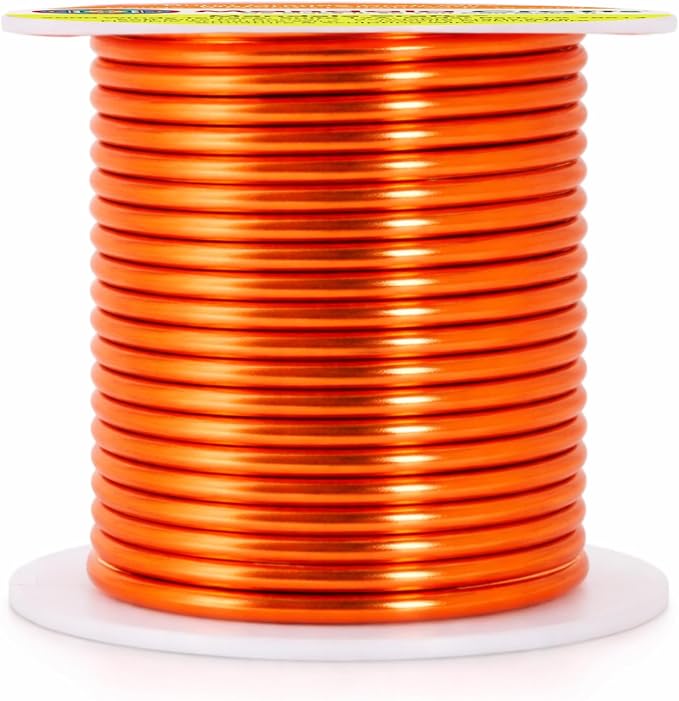 Mandala Crafts 8 Gauge Burnt Orange Anodized Aluminum Craft Wire, 32 FT | - Image 2