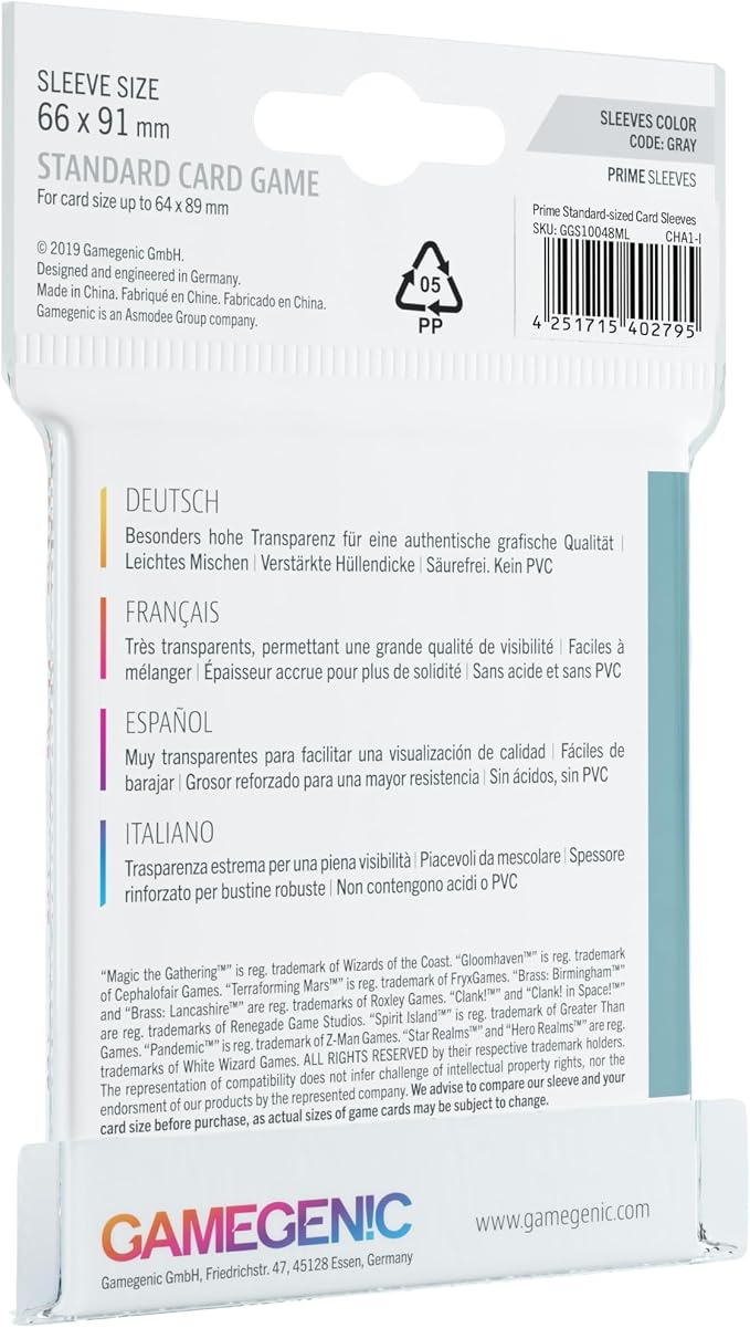 Prime Board Game Sleeves | Pack of 50 Extra-Clear Sleeves | 66 by 91 mm Card - Image 4