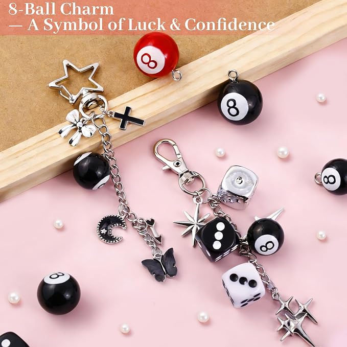 Wurosi 945 Pcs Bag Charm Kit, Charms Lip Gloss Keychain Making Kit, Beaded - Image 6