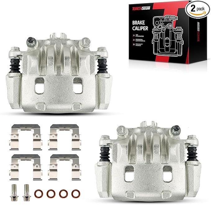 Torchbeam 2PCS Front Driver and Passenger Side Brake Caliper for Subaru Saab model for Forester, Outback, XV Crosstrek, Crosstrek, Legacy, Impreza, Baja, 9-2X, Replace #19B2683B+19B2682B