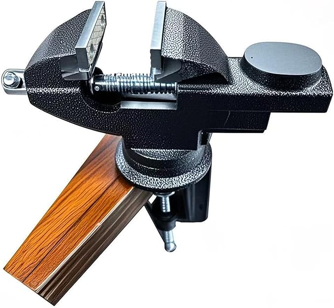 Home Vise Universal Rotate 360° Work Clamp-On Vise Table Small Bench Vice for Jewelers Hobby Clamps Craft Repair Tool Portable Work Bench Vise (mini) (Black, 3 INCH)