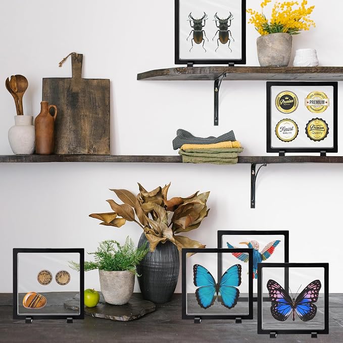 Harloon 12 Pcs 3D Floating Display Case Floating Frame Display Holder Stand - Image 7