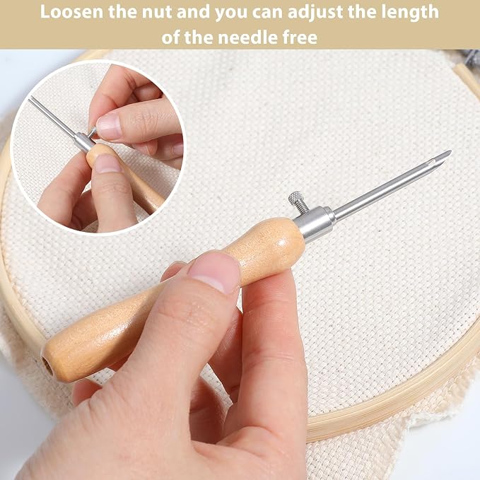 5 Pcs Punch Needle Tool, Adjustable Embroidery Punch Needle Set - Image 6