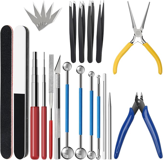23 Pieces Metal Puzzle Tool Kit, AHIER Metal Model Tool Kit Including Plier by Ahier