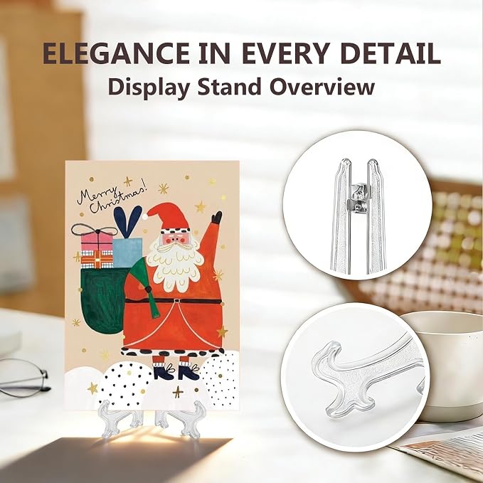 Artliving 5 Inch Acrylic Card Display Stands, Small Plastic Easels and - Image 4
