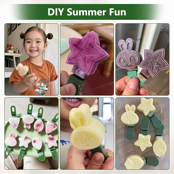 2 Pack Silicone Popsicle Mold, Fun Shaped Dinosaur Popsicle Silicone Molds - Image 7