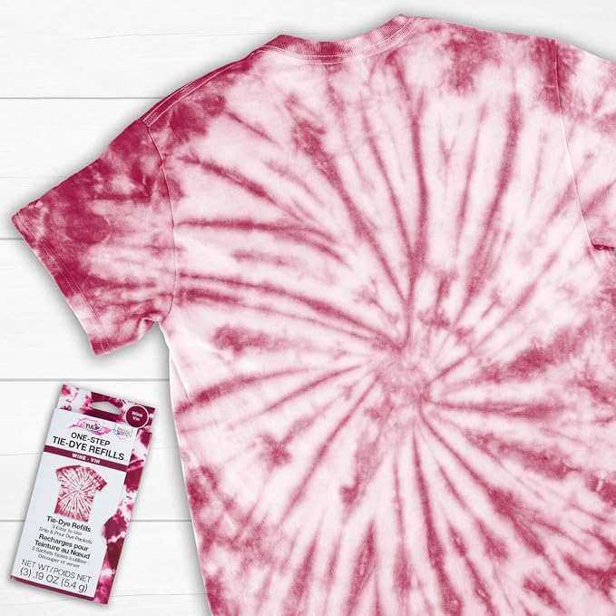 Tulip One-Step Tie-Dye Kit, 3 Fabric Dye Refill Packs - Image 5