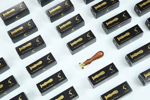 Medieval Initial Alphabet Sealing Wax Stamp, Brass Head Wooden Handle, - Image 8