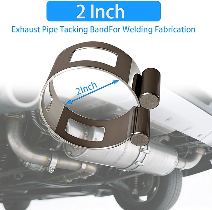2 inches Stainless Steel Exhaust Tack Welding Clamp-On Kit | Heavy-Duty Corrosion-Resistant Tool for Automotive Exhaust Fabrication & Professional Welding Projects (2 inches 1PCS)
