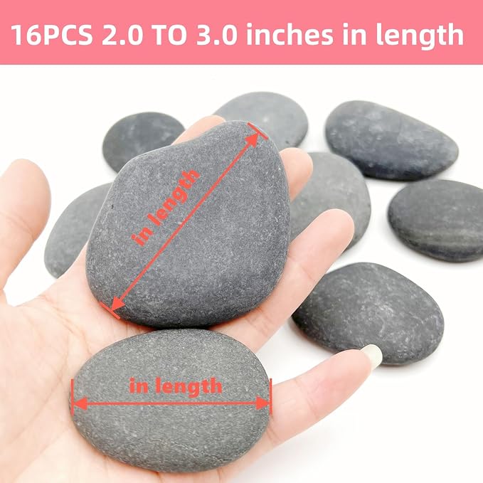 Lifetop 16PCS Painting Rocks, Decoration, Medium Stone - Image 2