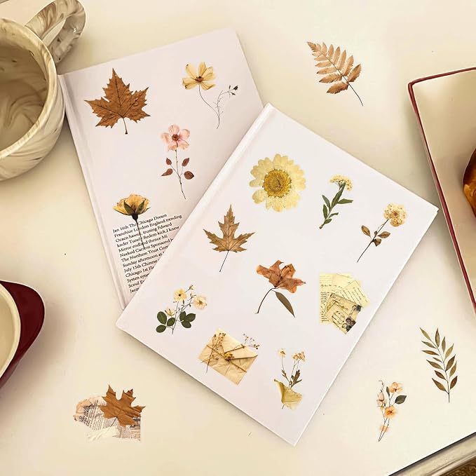 50PCS Transparent Flora Scrapbook Stickers, Vintage Aesthetic Flowers Sticker - Image 7