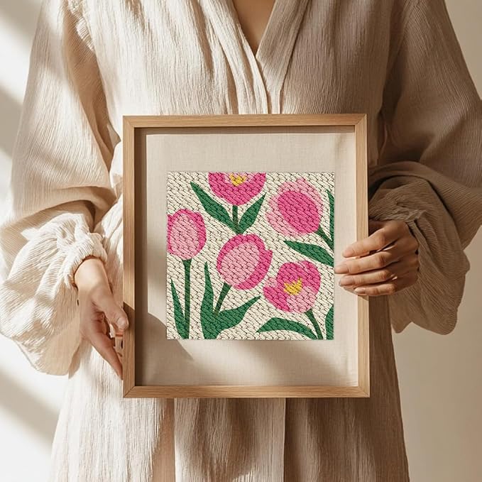 Doodlream Tulips DIY Punch Needle Embroidery Kit - Image 6