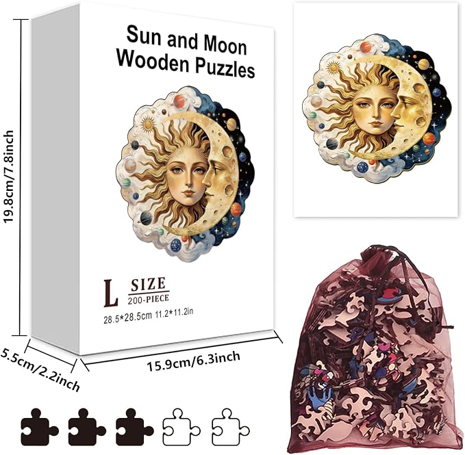 200pcs Divination Wooden Puzzles - Image 4