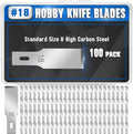 DIYSELF 100 Pack Exacto Knife Blade Refills #18, Hobby Blades Replacement by DIYSELF