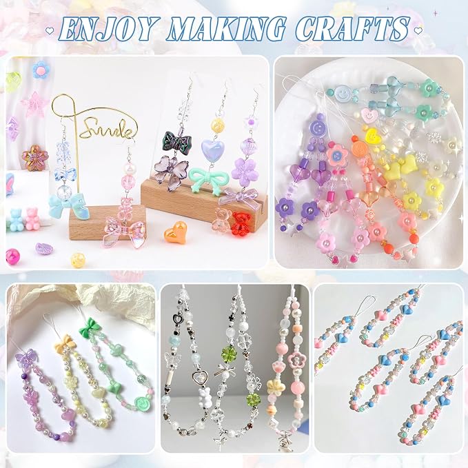 500-550PCS TINKRSTUFF Assorted 8 Colors Mixed Acrylic Beads - Image 5
