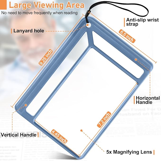 AKKYCVS 5X Full Page Magnifying Glass - Image 4